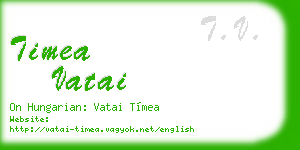 timea vatai business card